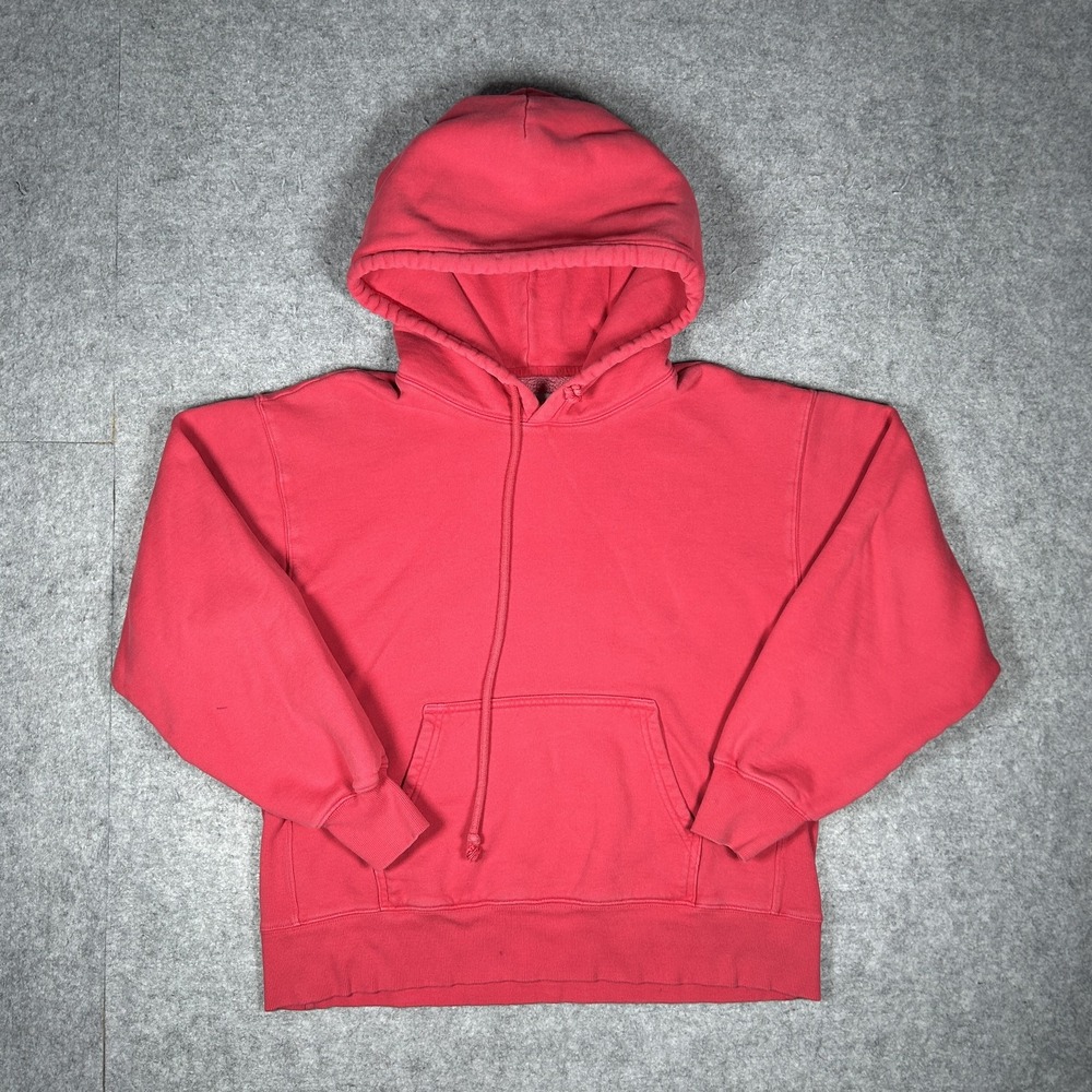 TNA Cozy Fleece Hoodie Womens 1 Red Pullover Faded Aritzia Sherpa Lined